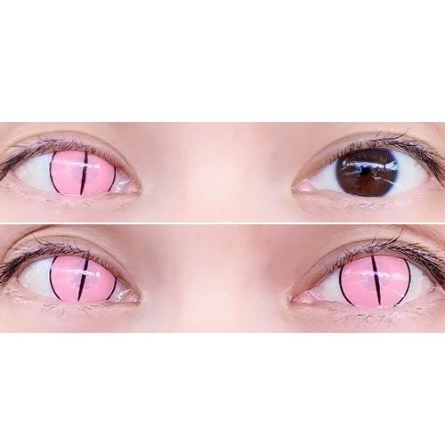Sweety Crazy Light Pink Demon Eye / Cat Eye (1 lens/pack)-Colored Contacts-UNIQSO