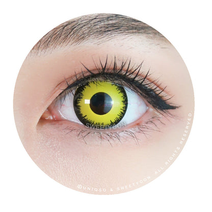 Sweety Crazy Mystic Yellow (1 lens/pack)-Colored Contacts-SweetyCon
