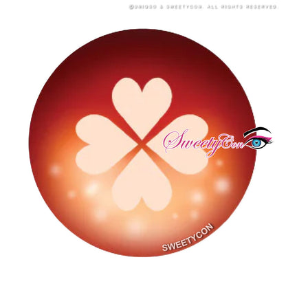 Sweety Crazy Pink Clover (1 lens/pack)-Colored Contacts-SweetyCon