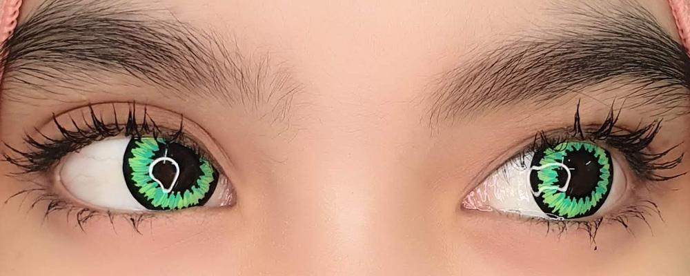 Sweety Crazy Pop Green (1 lens/pack)-Crazy Contacts-SweetyCon