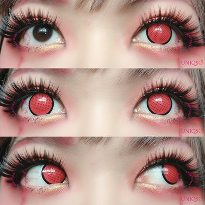 Sweety Crazy Red Mesh/Screen with Black Rim (1 lens/pack)-Crazy Contacts-SweetyCon
