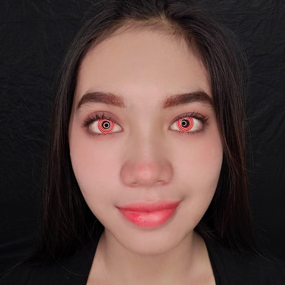 Sweety Crazy Red Spiral (1 lens/pack)-Crazy Contacts-SweetyCon