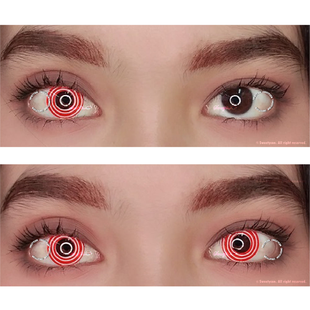 Sweety Crazy Red Spiral (1 lens/pack)-Crazy Contacts-SweetyCon