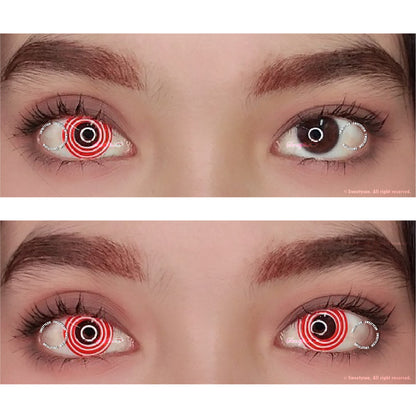 Sweety Crazy Red Spiral (1 lens/pack)-Crazy Contacts-SweetyCon