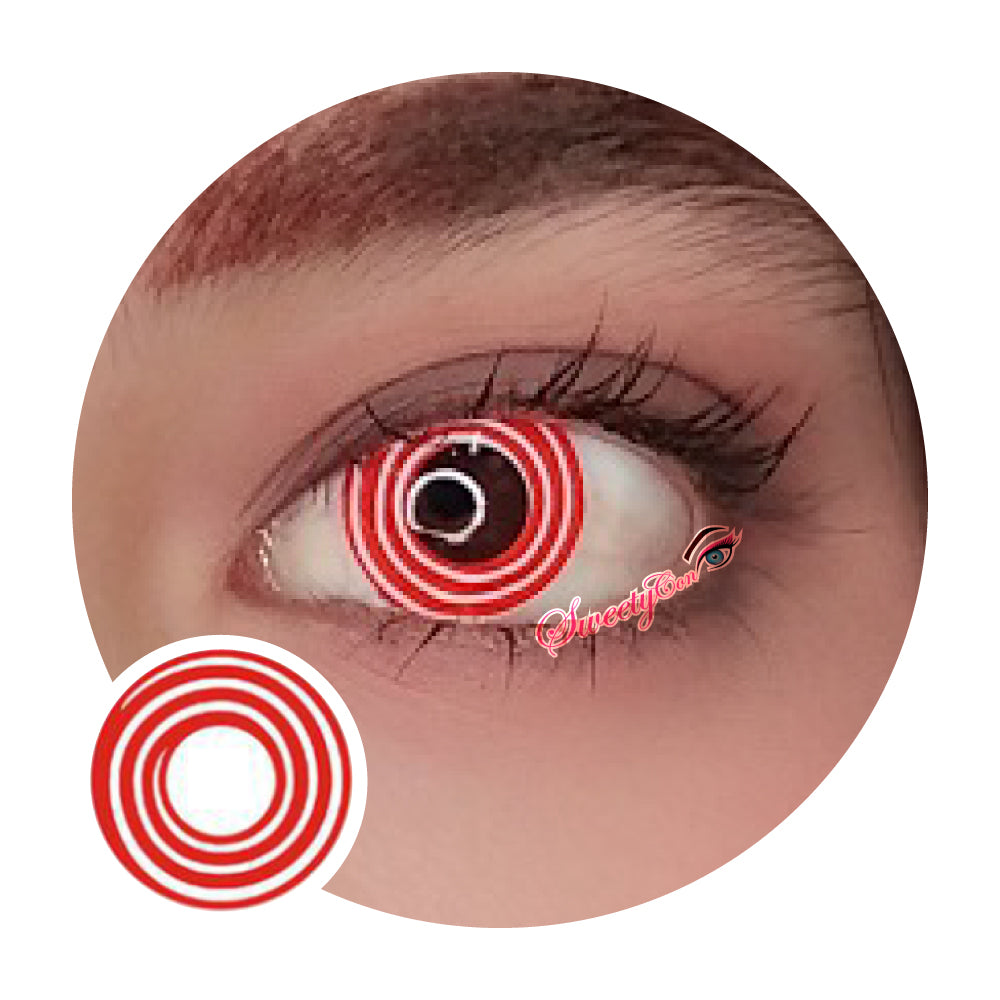 Sweety Crazy Red Spiral (1 lens/pack)-Crazy Contacts-SweetyCon