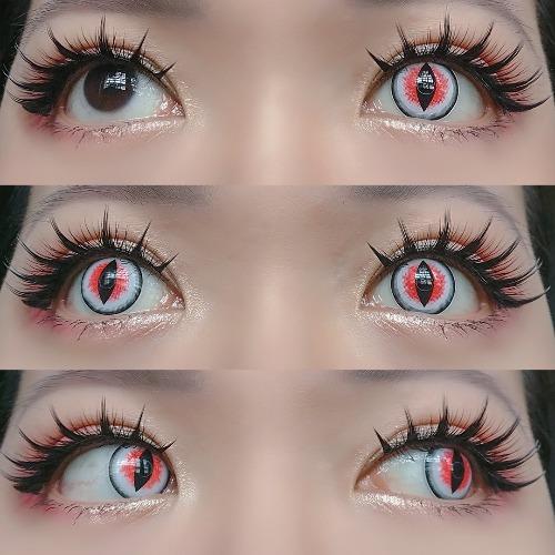 Sweety Crazy Sexy Cat Eye Red (1 lens/pack)-Crazy Contacts-SweetyCon