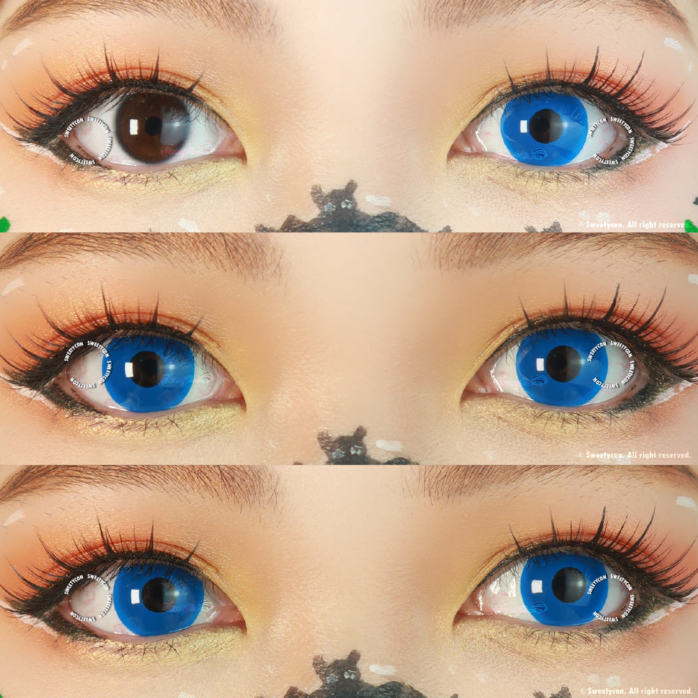 Sweety Crazy UV Glow Blue (1 lens/pack)-UV Contacts-SweetyCon