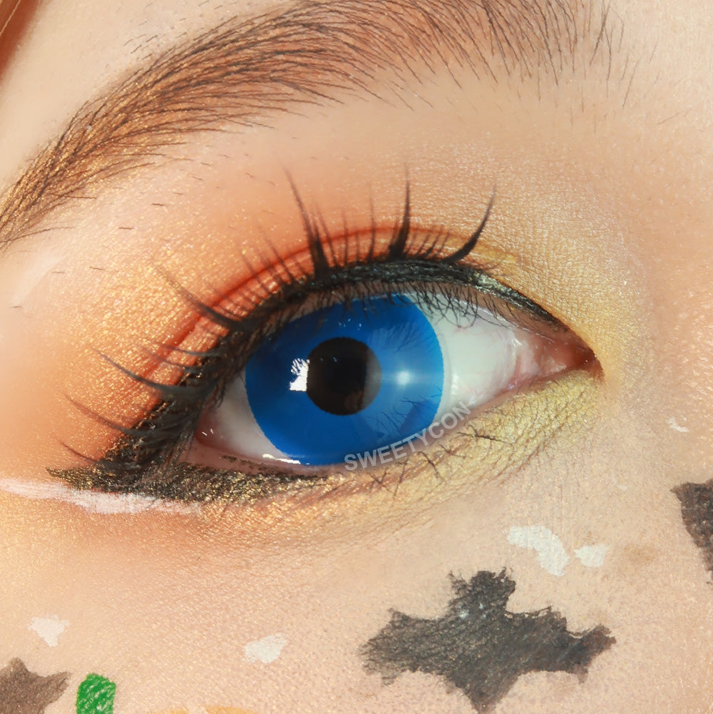 Sweety Crazy UV Glow Blue (1 lens/pack)-UV Contacts-SweetyCon
