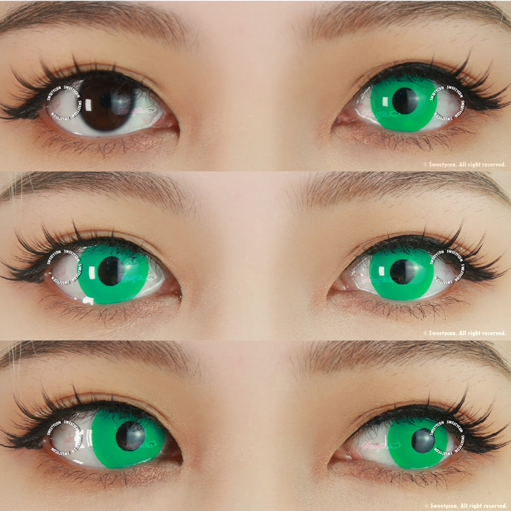Sweety Crazy UV Glow Green (1 lens/pack)-UV Contacts-SweetyCon