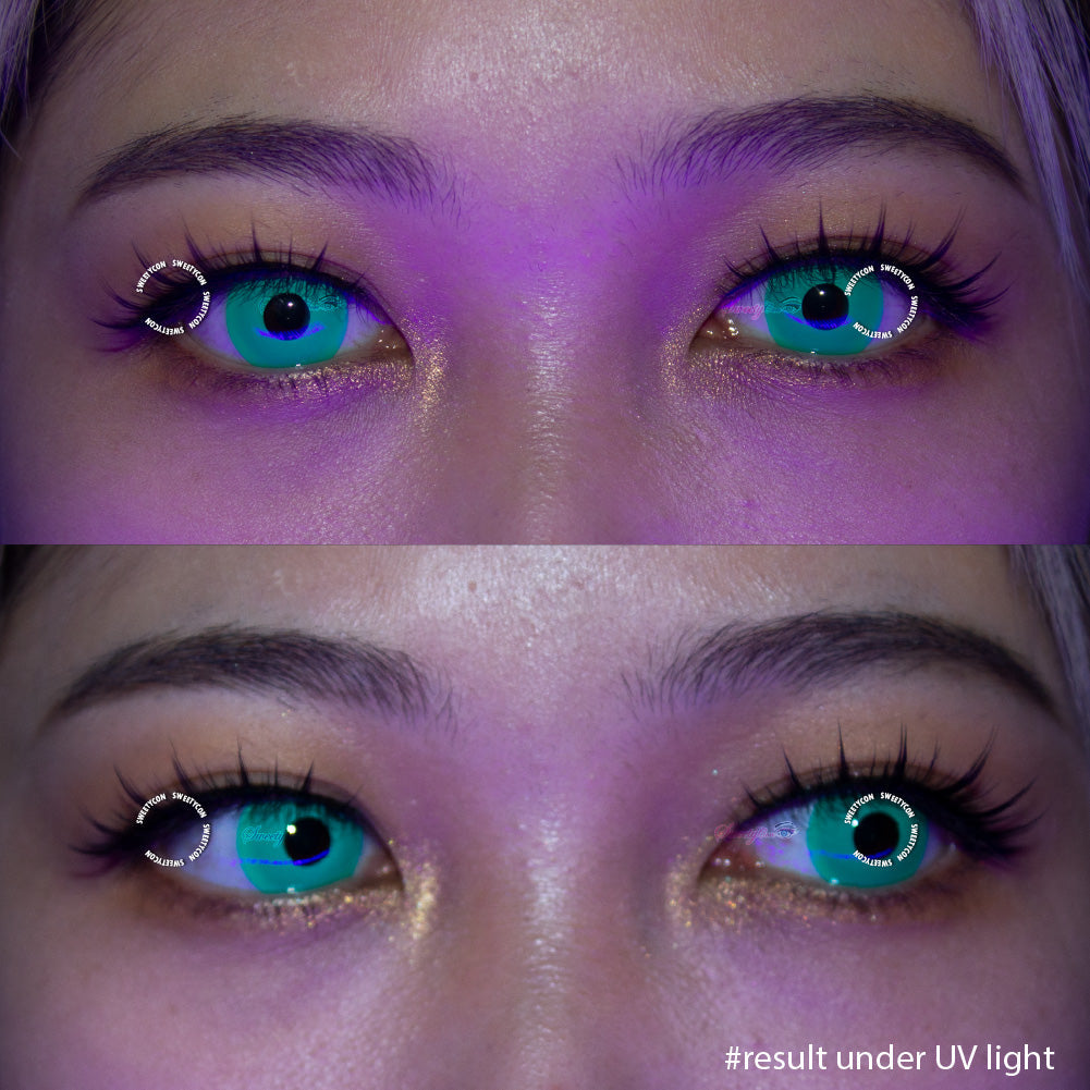 Sweety Crazy UV Glow Green (1 lens/pack)-UV Contacts-SweetyCon