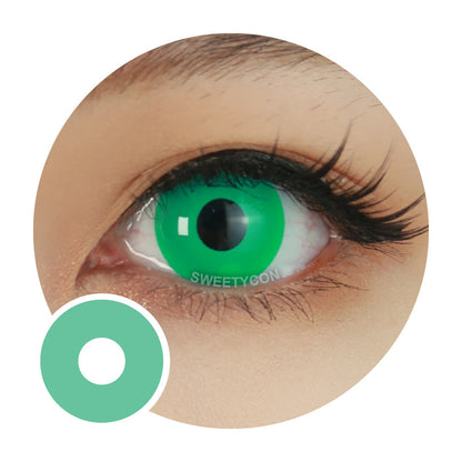 Sweety Crazy UV Glow Green (1 lens/pack)-UV Contacts-SweetyCon