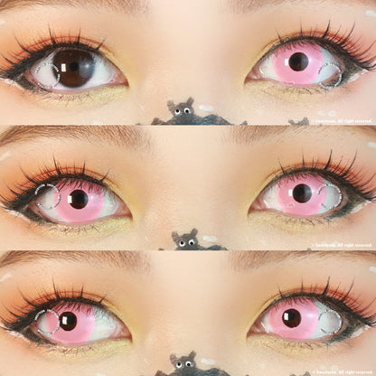 Sweety Crazy UV Glow Pink (1 lens/pack)-UV Contacts-SweetyCon