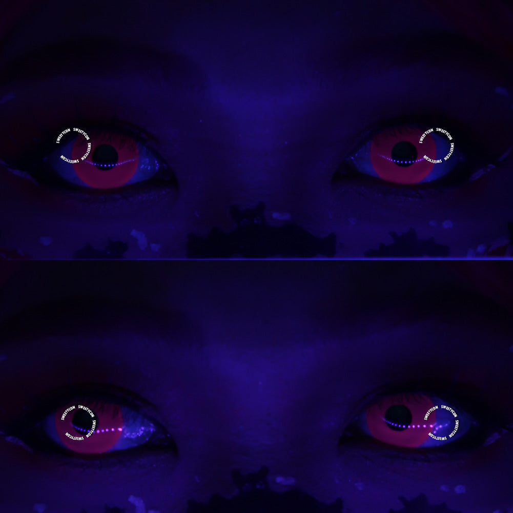 Sweety Crazy UV Glow Pink (1 lens/pack)-UV Contacts-SweetyCon