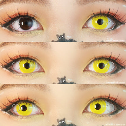 Sweety Crazy UV Glow Yellow (1 lens/pack)-UV Contacts-SweetyCon