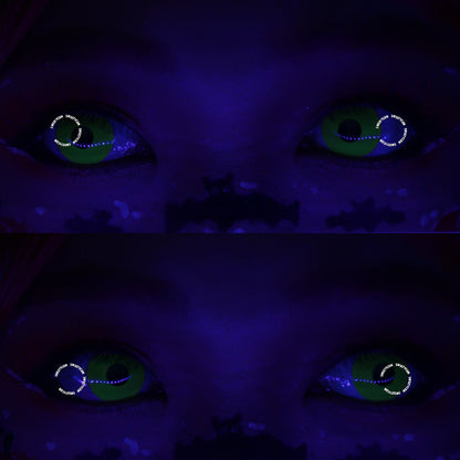 Sweety Crazy UV Glow Yellow (1 lens/pack)-UV Contacts-SweetyCon