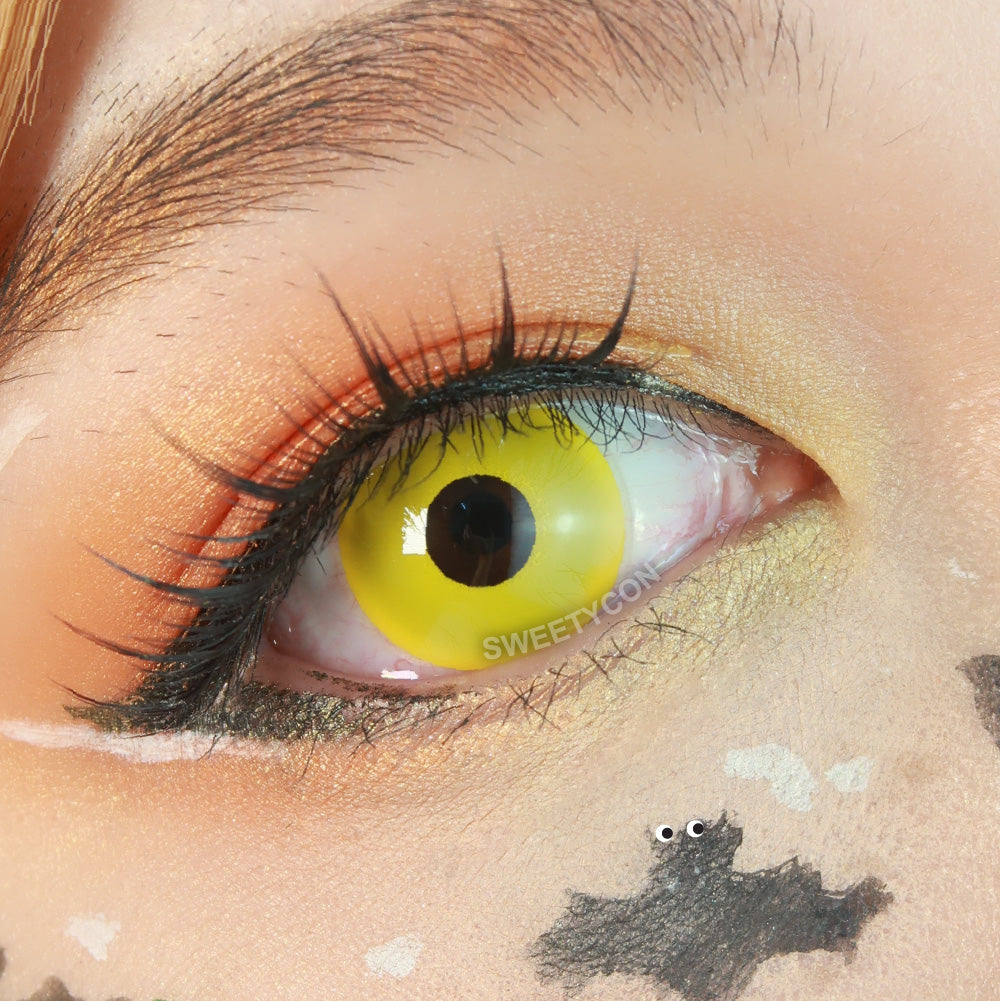 Sweety Crazy UV Glow Yellow (1 lens/pack)-UV Contacts-SweetyCon