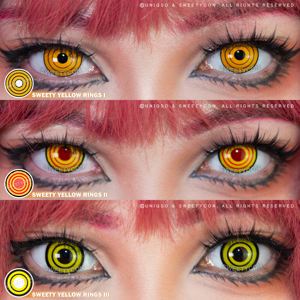 Sweety Crazy Yellow Rings V2 (1 lens/pack)-Crazy Contacts-UNIQSO