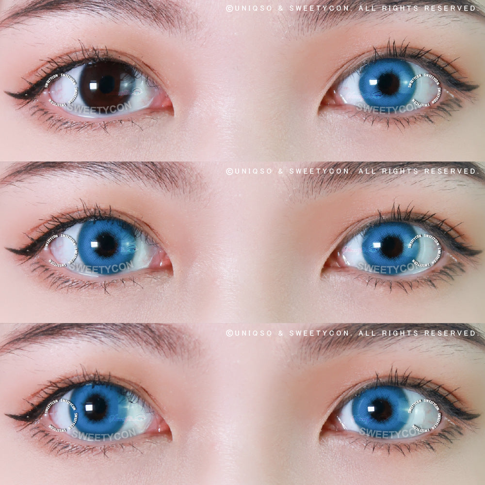 Sweety Milkshake Blue (1 lens/pack)-Colored Contacts-SweetyCon