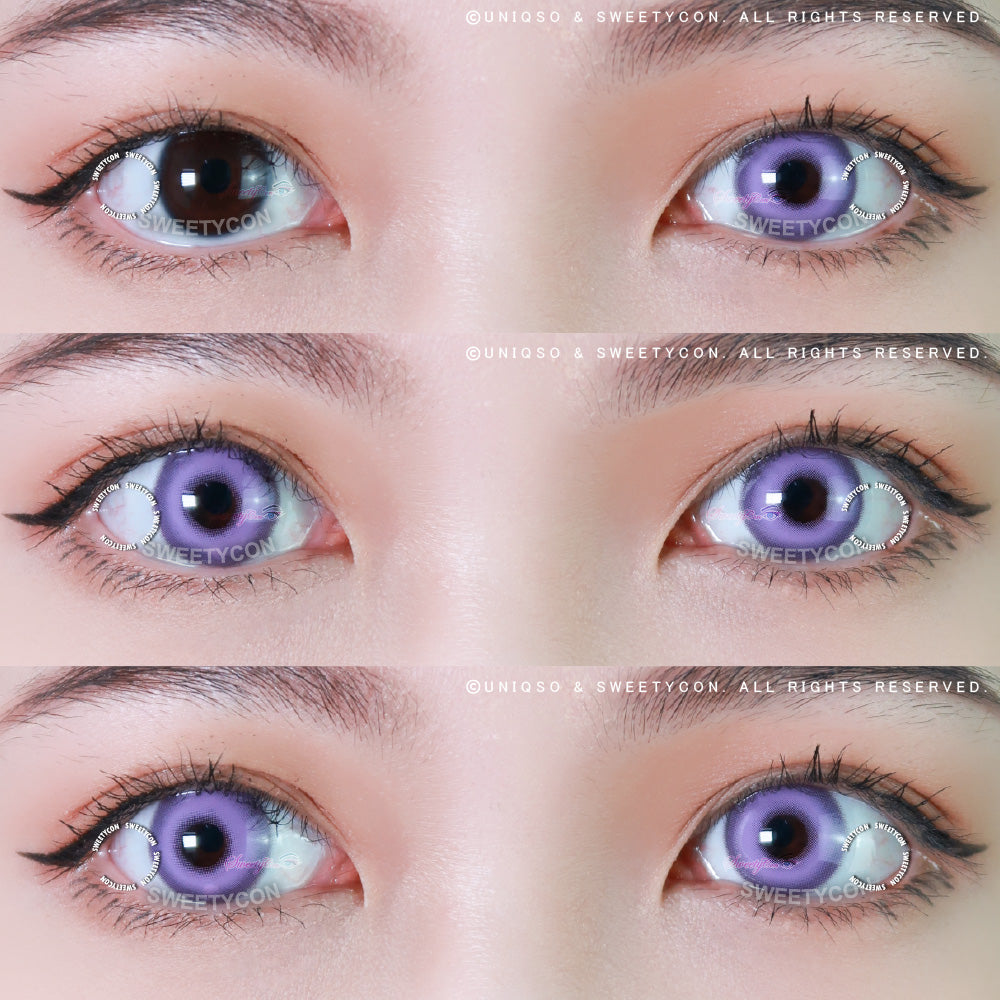 Sweety Milkshake Violet (1 lens/pack)-Colored Contacts-SweetyCon