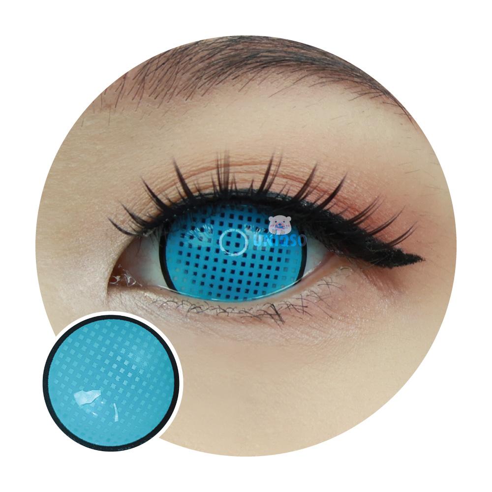 Sweety Mini Sclera Cyan Mesh Rim (1 lens/pack)-Mini Sclera Contacts-SweetyCon