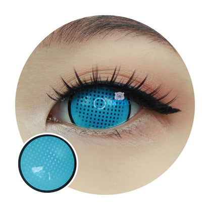 Sweety Mini Sclera Cyan Mesh Rim (1 lens/pack)-Mini Sclera Contacts-SweetyCon