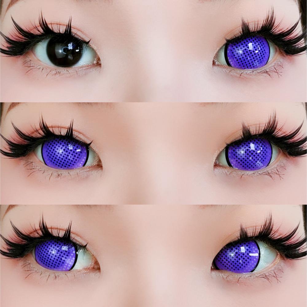 Sweety Mini Sclera Violet Mesh Rim (1 lens/pack)-Mini Sclera Contacts-SweetyCon