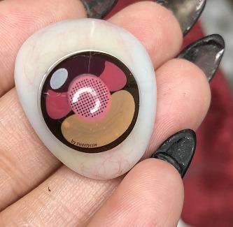 Sweety Momo Heart (1 lens/pack)-Colored Contacts-SweetyCon