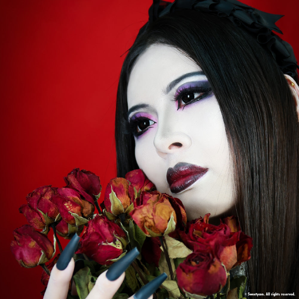 Sweety Pearl Black (Reduced Pupil) (1 lens/pack)-Colored Contacts-SweetyCon