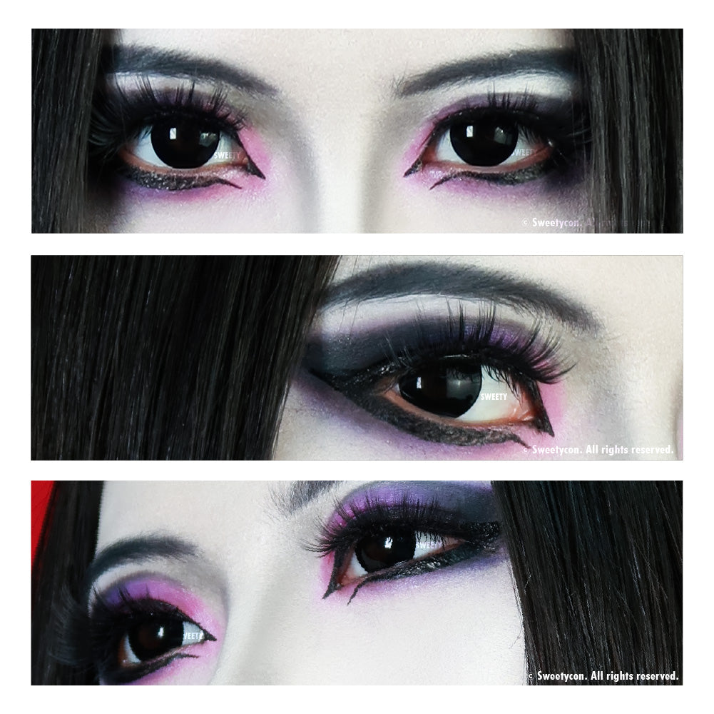 Sweety Pearl Black (Reduced Pupil) (1 lens/pack)-Colored Contacts-SweetyCon