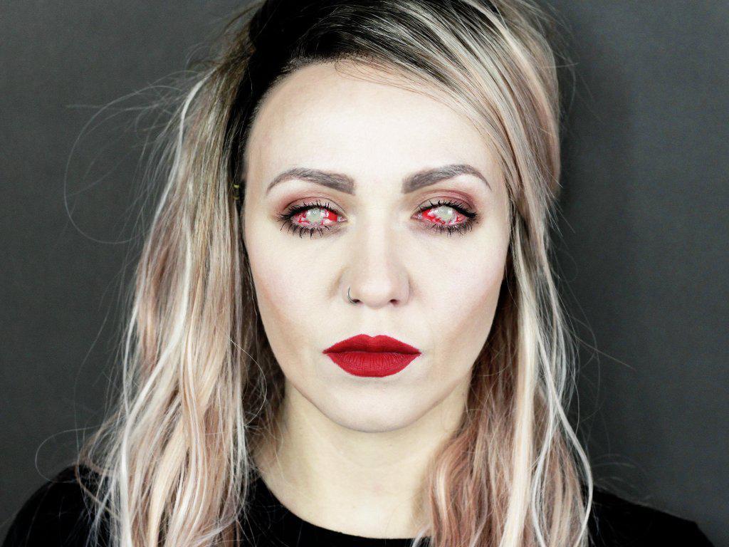 Sweety Red Sclera Contacts Zombie (1 lens/pack)-Sclera Contacts-SweetyCon