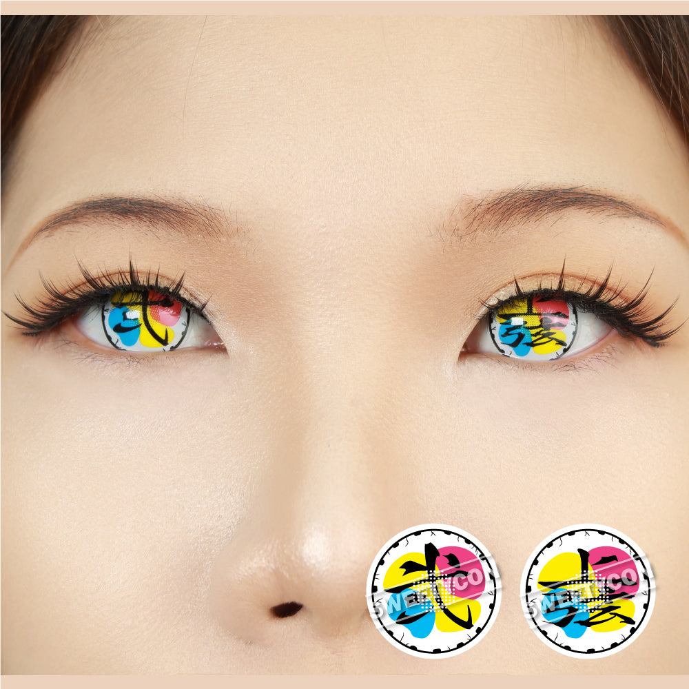 Anime Cosplay crazy rick colored contact lenses contacts