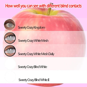 Sweety Crazy Blind White II-Crazy Contacts-UNIQSO