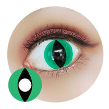 Load image into Gallery viewer, Sweety Crazy Alian Green Cat (1 lens/pack)-Crazy Contacts-UNIQSO
