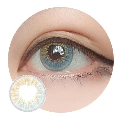 Sweety Anime Shining Heart Blue Brown (1 lens/pack)-Colored Contacts-UNIQSO