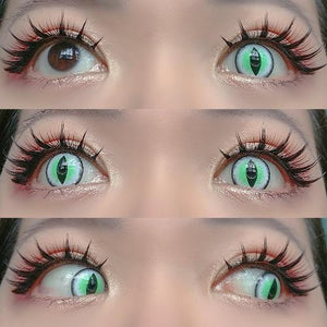 Sweety Crazy Sexy Cat Eye Green (1 lens/pack)-Crazy Contacts-UNIQSO