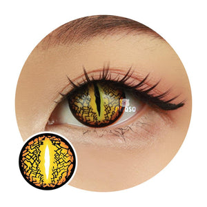 Sweety Crazy Lizard Eye Gold (1 lens/pack)-Crazy Contacts-UNIQSO