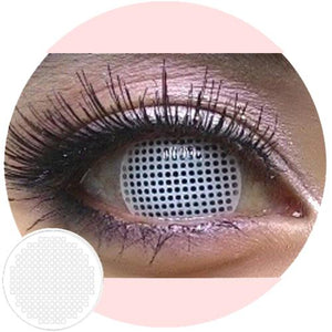Sweety Crazy White Screen/White Mesh II (1 lens/pack)-Crazy Contacts-UNIQSO